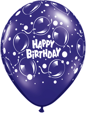 Creative Print on Balloon Print Birthday    Happy Birthday Sparkling Balloons Picture By
