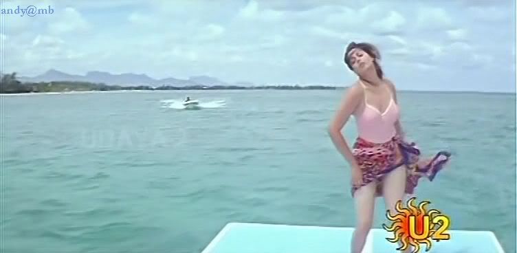 Nagma's sexy swimsuit video with south actor Ravi Chandran...