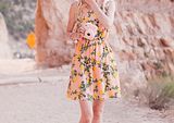 A Lemon Printed Dress in the Grand Canyon 