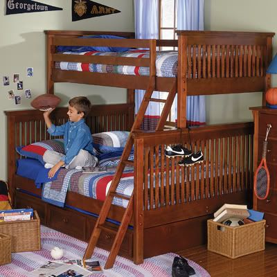 Full Bunk Beds  Trundle on Twin Over Full Bunk Bed In Cocoa