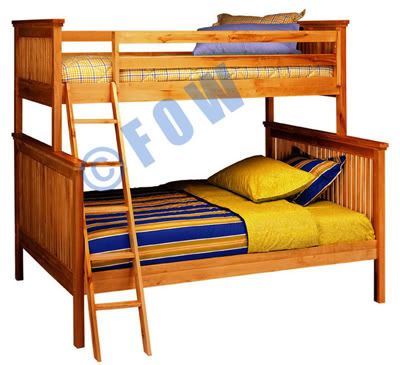 Twin Over Full Bunk Bed in Pecan