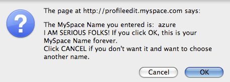Confirm Profile URL 2 Confirm MySpace Profile URL 2