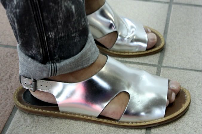 Marni at H&M metallic sandals