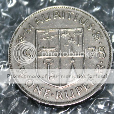 1978 mauritius 1 one rupee