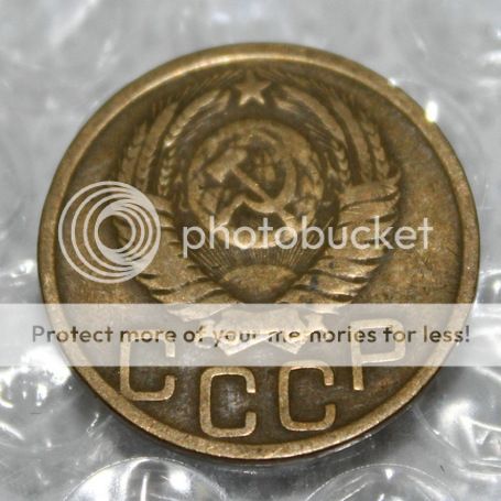 1950 russia cccp ussr 3 kopeks coin.