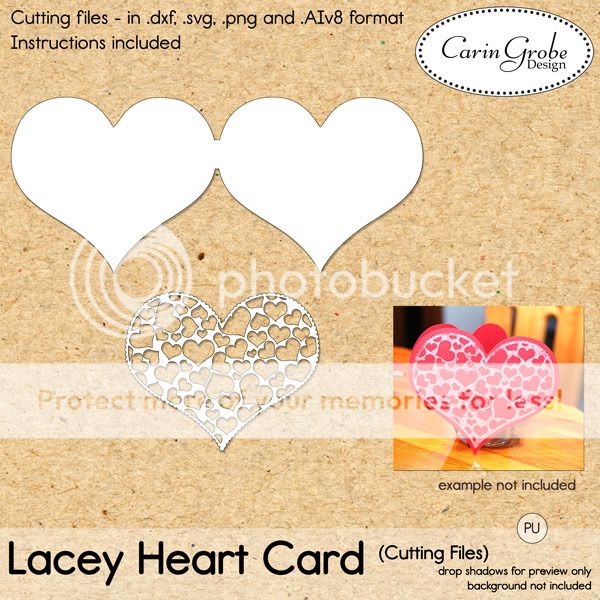Carin Grobe Design Lacey Heart Card