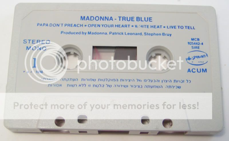MADONNA   True Blue Cassette Made In Israel 1986 Rare  